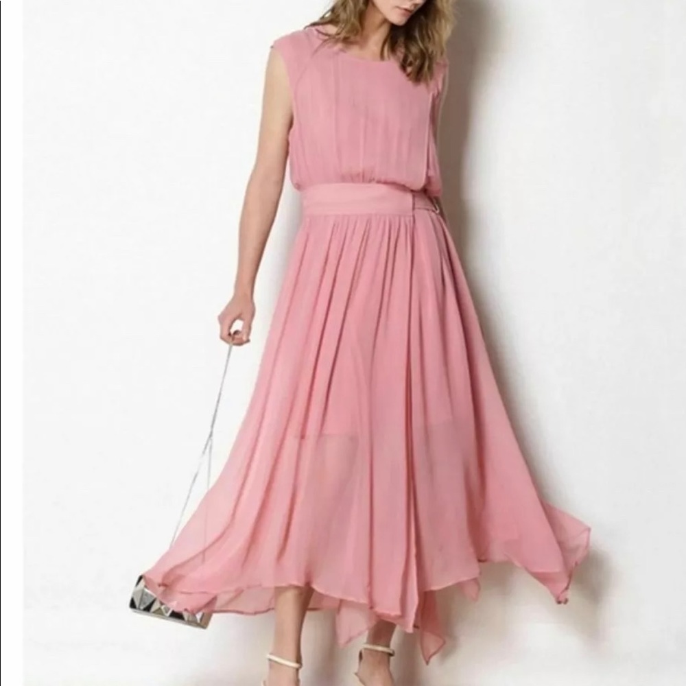NWT Caara Womens Side Buckle Wrap Maxi Dress